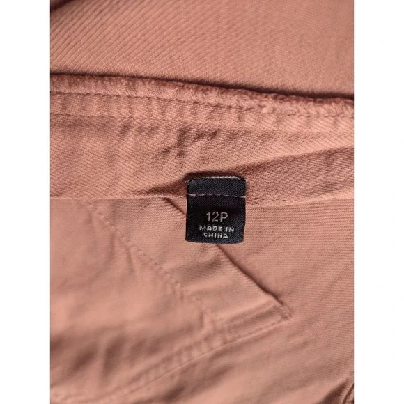 J. Crew Women's Size 12 Utility Gorpcore Chino Shirt Dress Coral Pink Zip Front - Picture 5 of 10